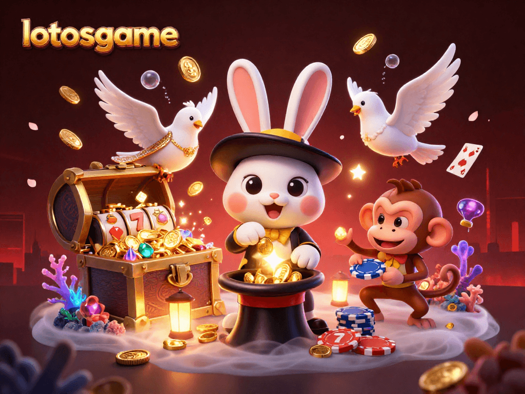 Experience the thrilling world of lotosgame, where the magician rabbit reveals golden winnings!