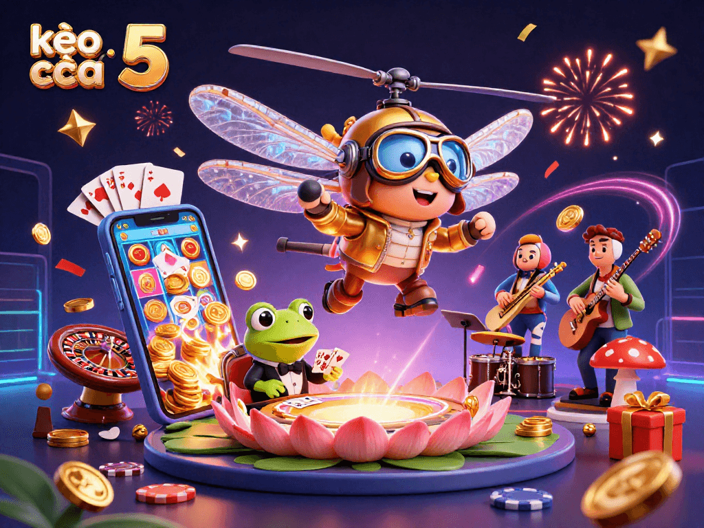 Engage with kèo nhà cái 5 while enjoying vibrant gaming scenes filled with action and excitement.