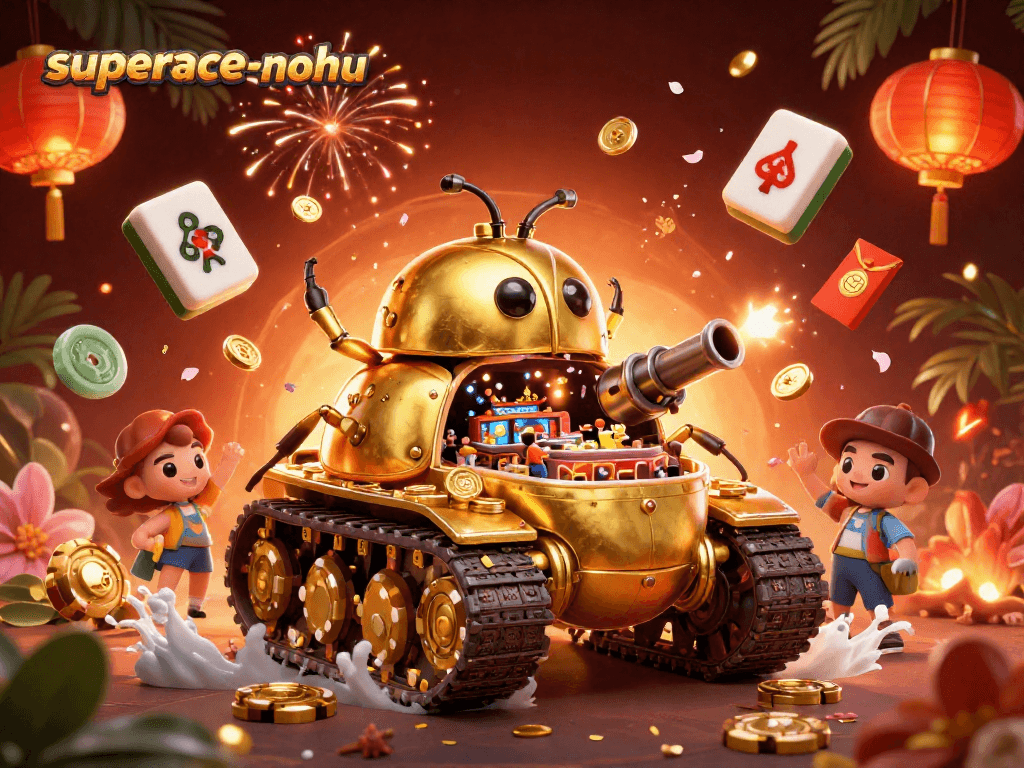 Experience thrilling gameplay with superace-nohu in a vibrant 3D casino scene filled with excitement.