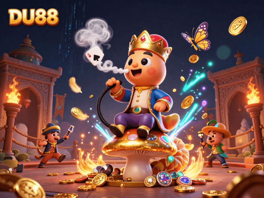 Experience the excitement of DU88 with a vibrant illustration of gaming elements and characters.