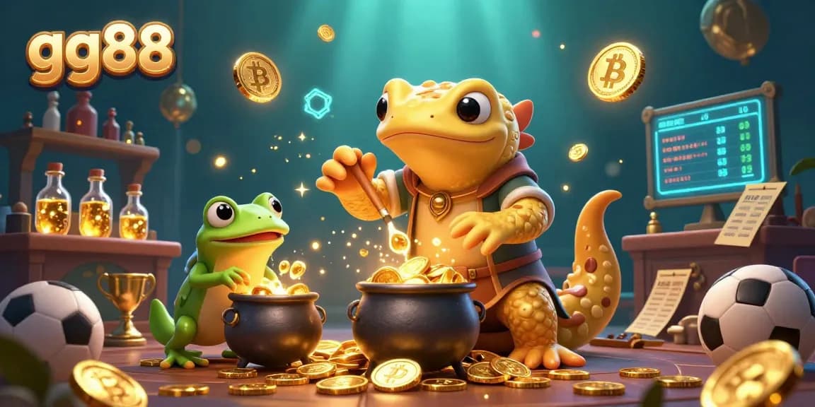 Experience thrilling sports betting with gg88 in a vibrant 3D casino scene showcasing gold coins and betting elements.