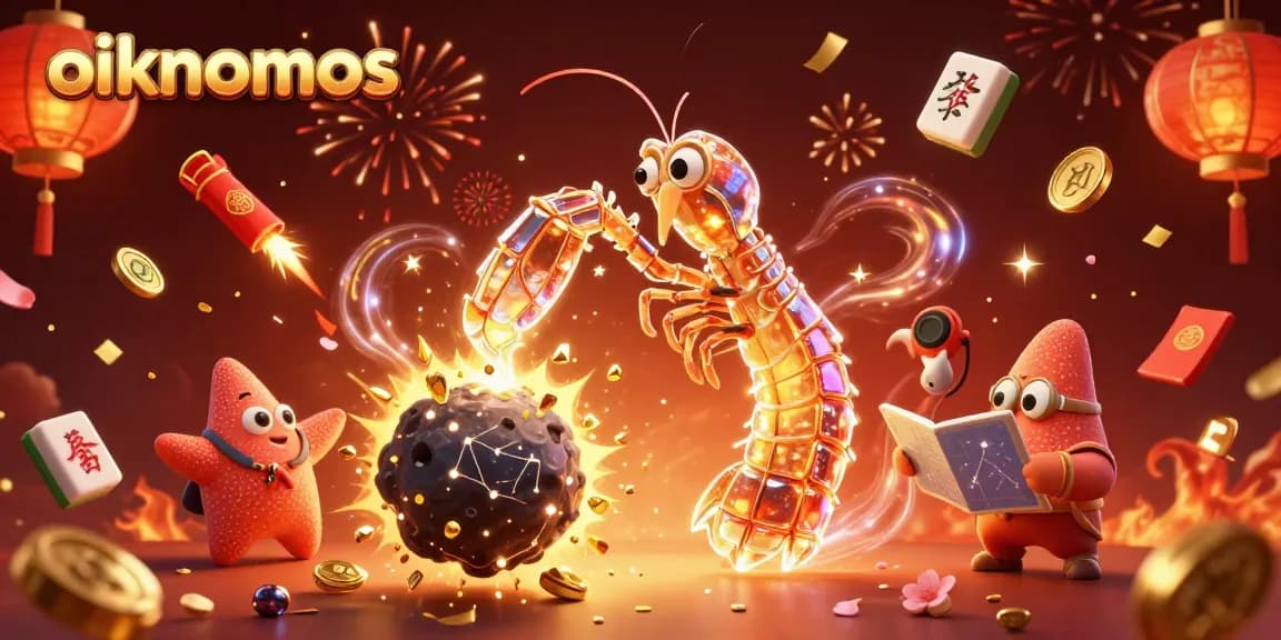 Engage with oikonomos casino magic, witnessing the mantis shrimp and starfish amidst vibrant gaming elements.