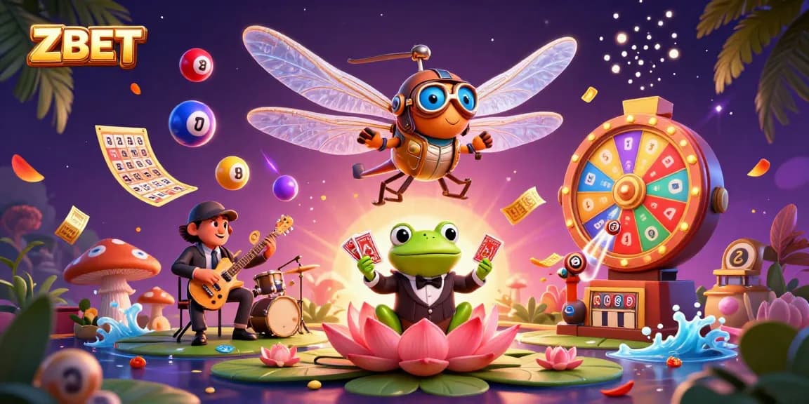 ZBET captures the excitement of casino gaming with vibrant characters and dynamic betting elements.