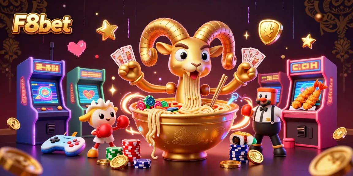 Experience the fun of F8bet with vibrant animated gaming elements and characters in action.