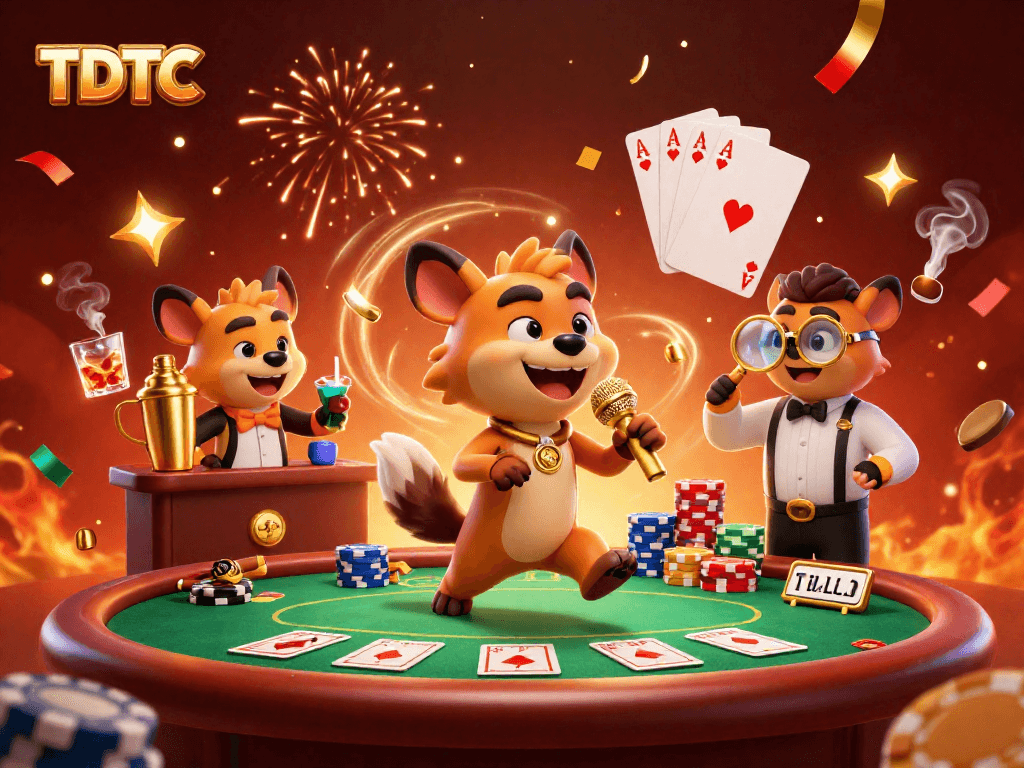Experience the excitement of TDTC with comedic hyenas in a vibrant casino atmosphere.