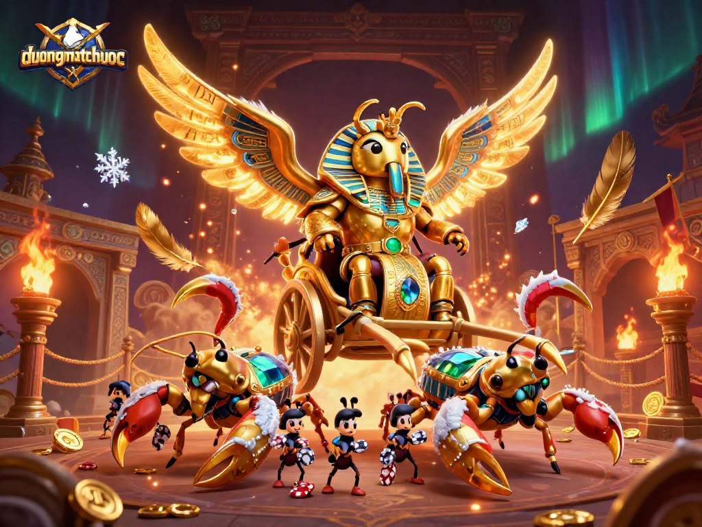 Experience the excitement of duongmatchuoc with a vibrant illustration of iconic characters and gaming elements.