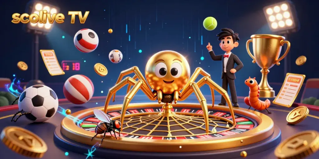 Experience the thrill with socolive TV, featuring a vibrant casino scene with dynamic sports elements.