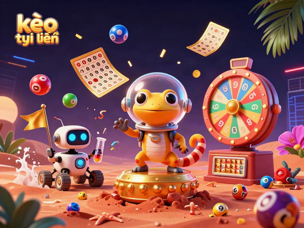 Engage with kèo trực tuyến in this vibrant Martian casino adventure featuring fun alien and gaming elements.