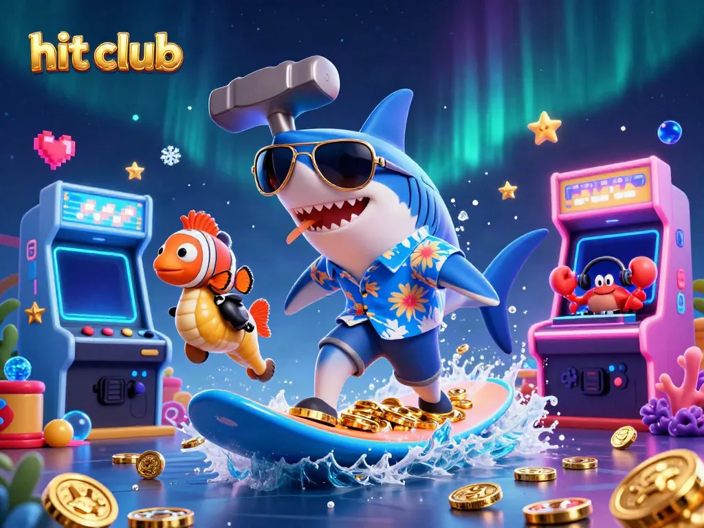 Experience the thrill of hit club gaming with vibrant characters and dazzling casino elements.