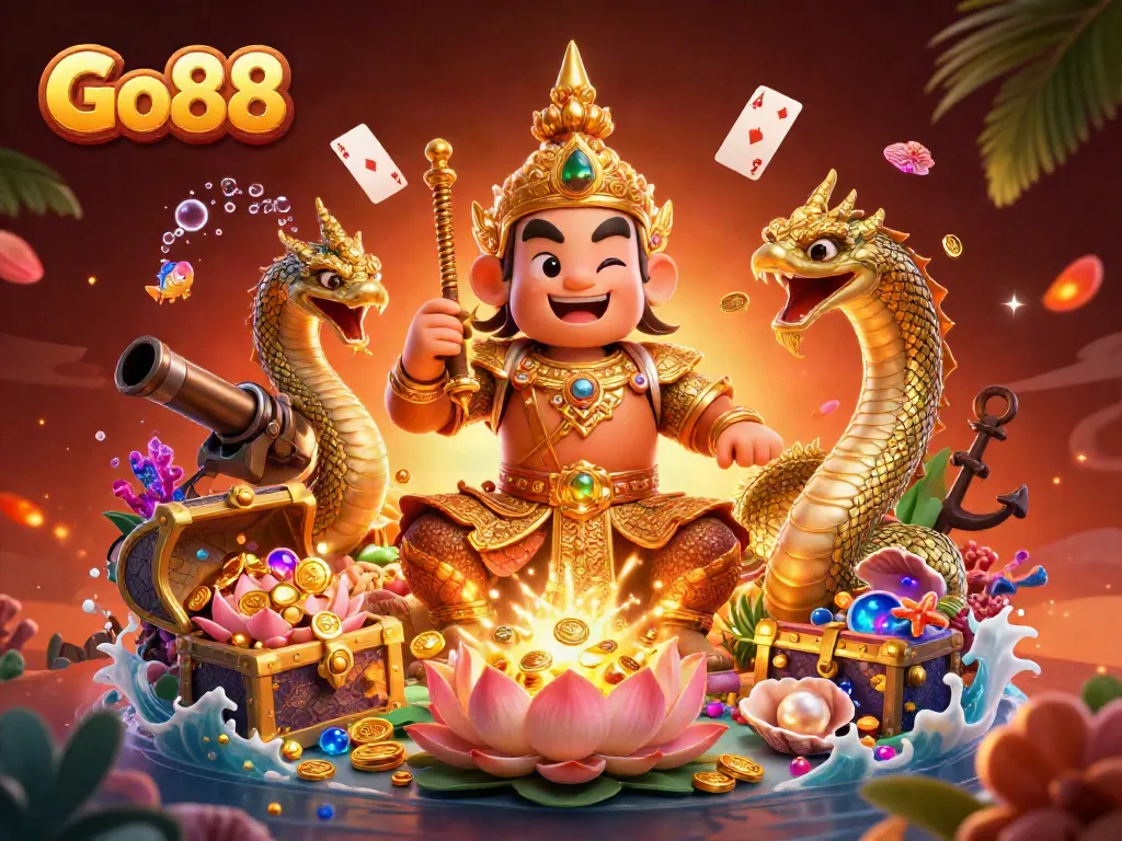 Win big at Go88 with thrilling underwater adventure featuring golden treasures and vibrant characters.