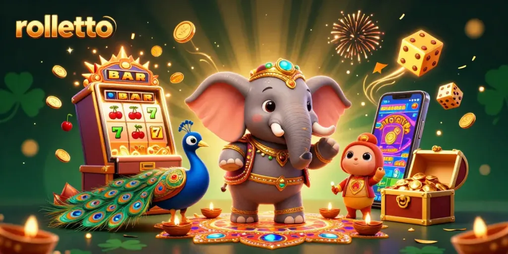 Experience the excitement of rolletto with 3D characters and dynamic casino visuals.