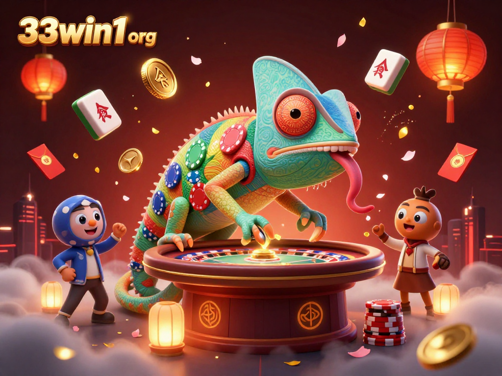 Play and win big at 33win1 org with a vibrant casino scene showcasing thrilling gameplay elements.