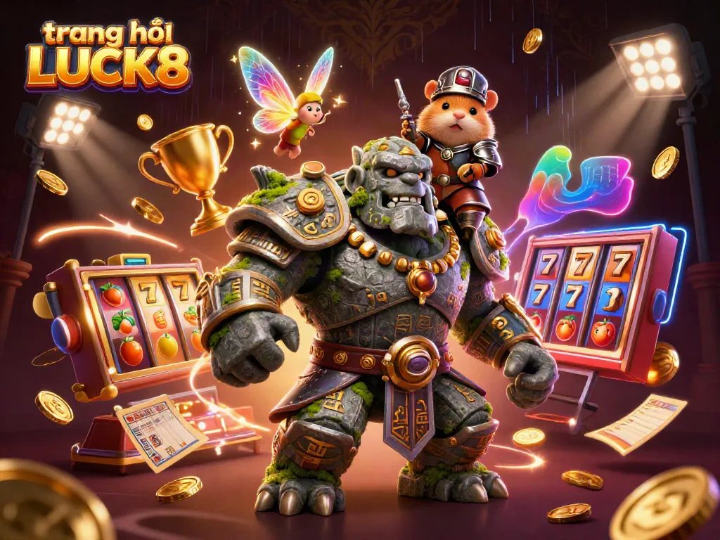 Spin thrilling slots and enjoy excitement at trang chủ LUCK8 with an enchanting scene of gaming elements.