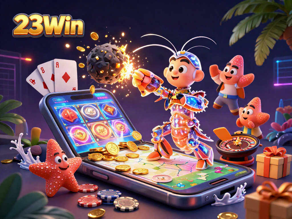 Enhance your winnings with 23Win's thrilling galactic gambling adventure filled with exciting casino elements.