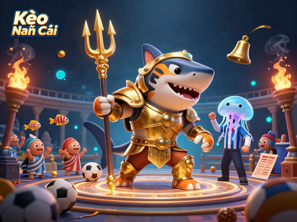 Place bets wisely at Kèo Nhà Cái with immersive sports-themed 3D illustration showcasing exciting betting elements.