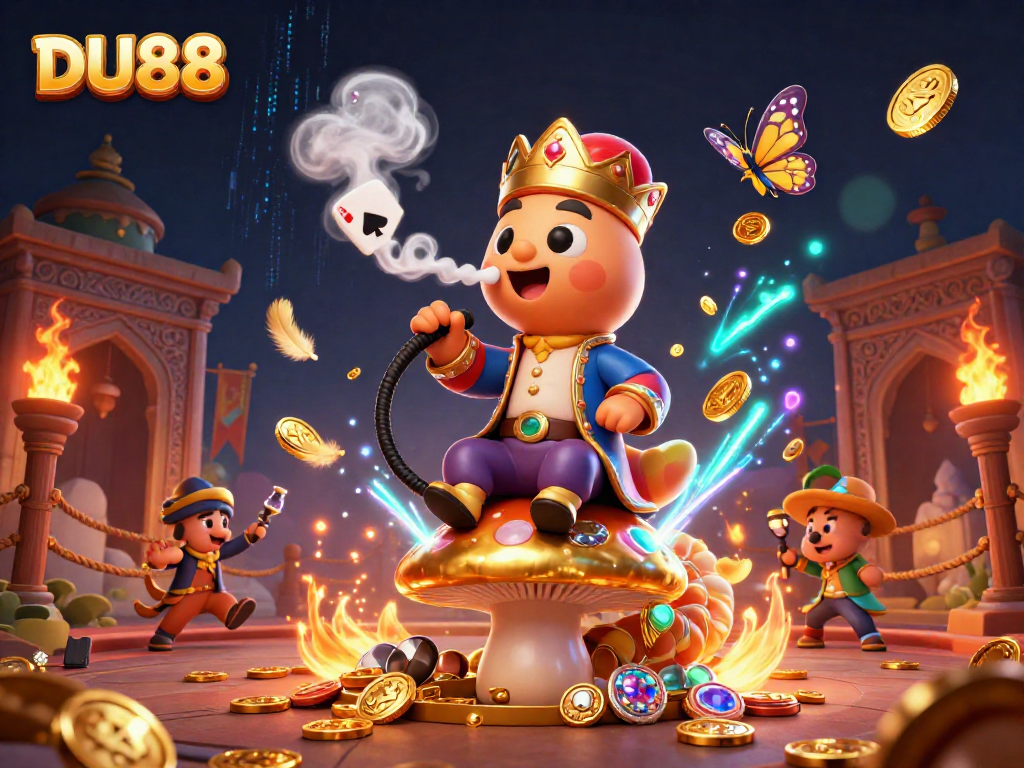 Experience the excitement of DU88 with a vibrant illustration of gaming elements and characters.