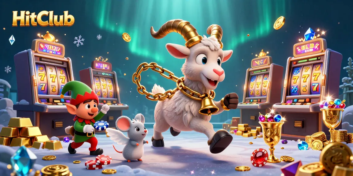 Experience excitement at HitClub's festive horror-themed casino with playful characters in action.