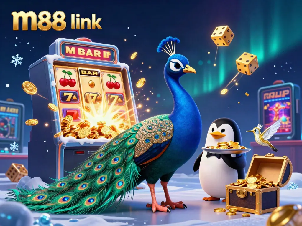 Engage in vibrant casino adventures with this detailed m88 link illustration featuring dynamic characters and jackpot excitement.