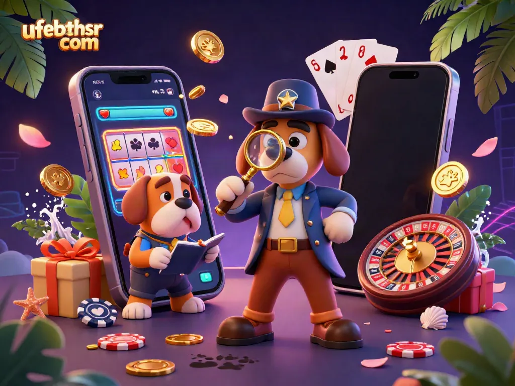 Explore exciting treasures with ufabethsr com's 3D detective scene featuring casino games and clues.