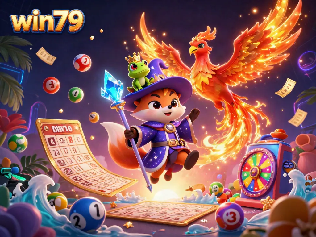 Engage with win79's vibrant world of gaming through dynamic lottery and casino elements.
