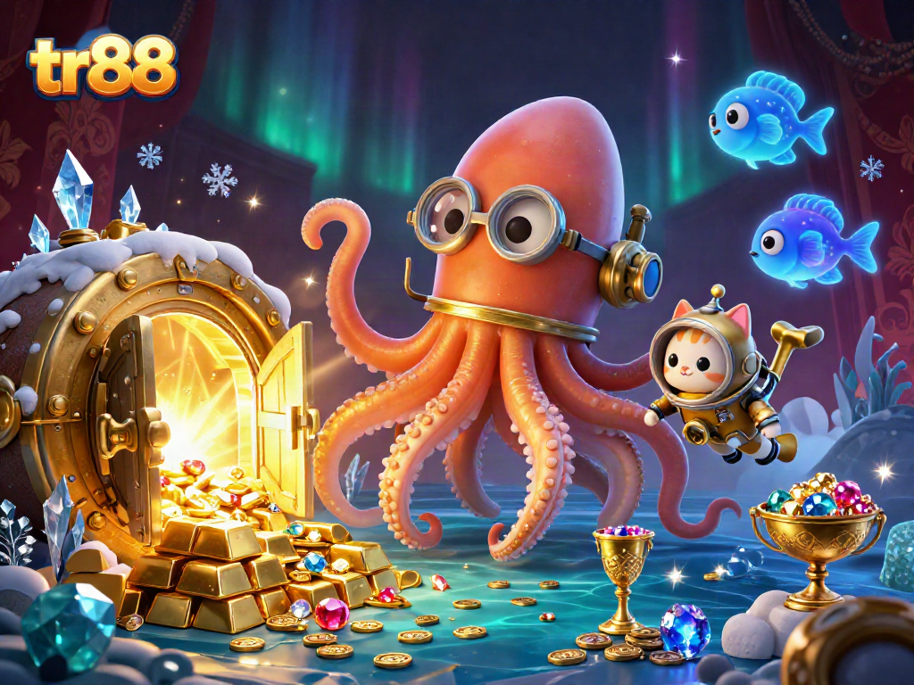 Win at tr88 as a colossal kraken guards treasure in an animated casino adventure.