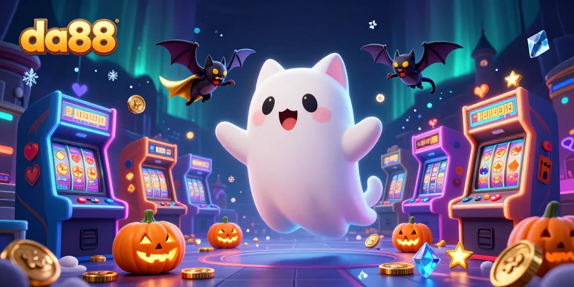 Experience thrilling wins with da88 in a haunted casino mansion filled with animated characters and casino excitement.