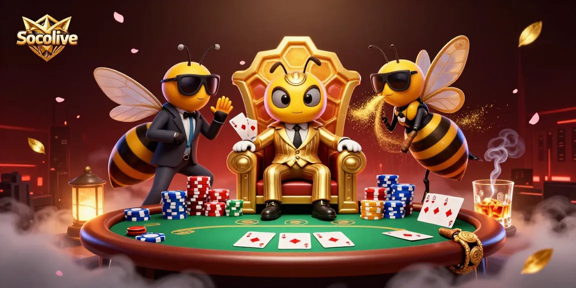 Socolive enhances the online betting experience with vibrant characters and casino elements, showcasing excitement in sports streaming.
