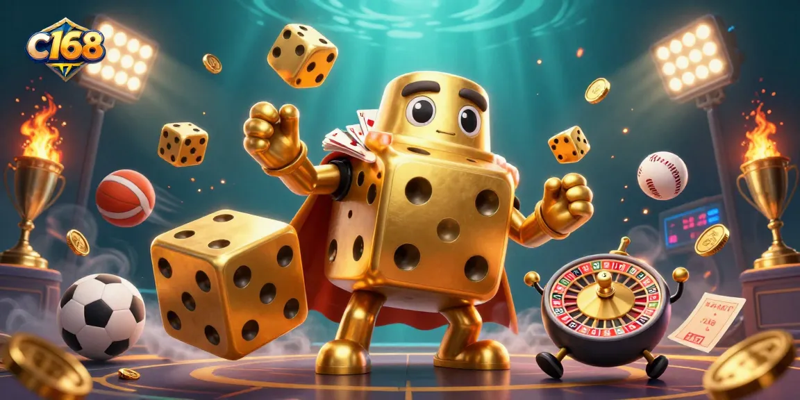 c168 players winning with golden dice and dynamic sports elements in an exciting online casino scene