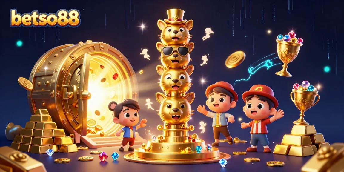 Experience the excitement of betso88 with vibrant casino elements and a golden totem pole illustration.