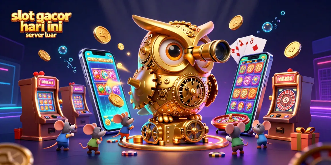Engage in thrilling slot adventures with slot gacor hari ini server luar as golden owls oversee the casino gaming fun.
