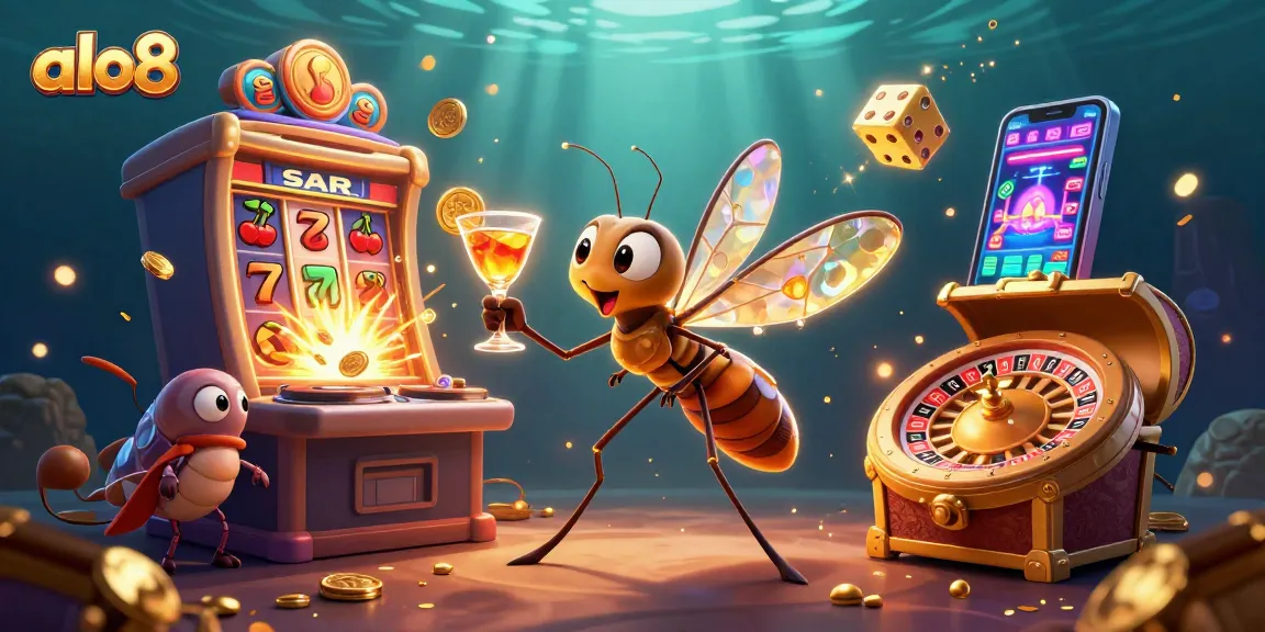 Experience excitement at alo8 with a vibrant casino scene featuring unique characters and dynamic gambling elements.