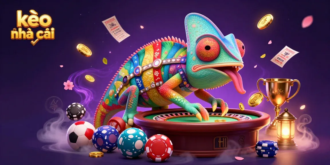 Experience thrilling sports betting action with kèo nhà cái illustrated in vibrant 3D style.