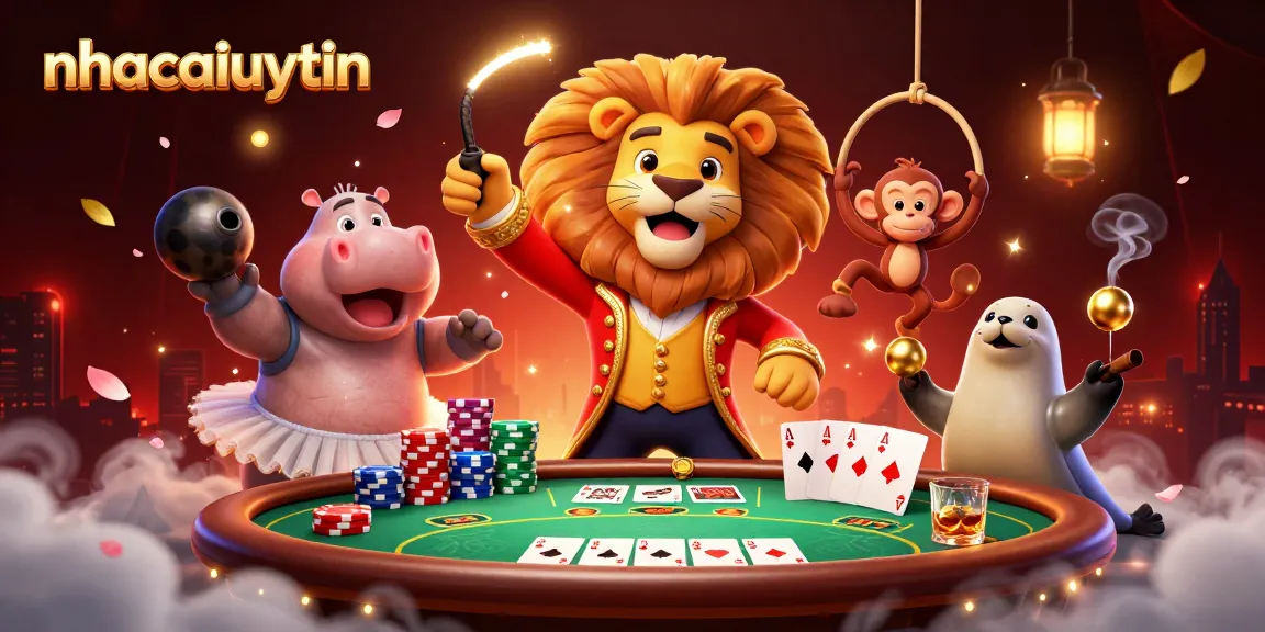 Experience thrilling gambling at nhacaiuytin with dynamic casino characters and poker elements.
