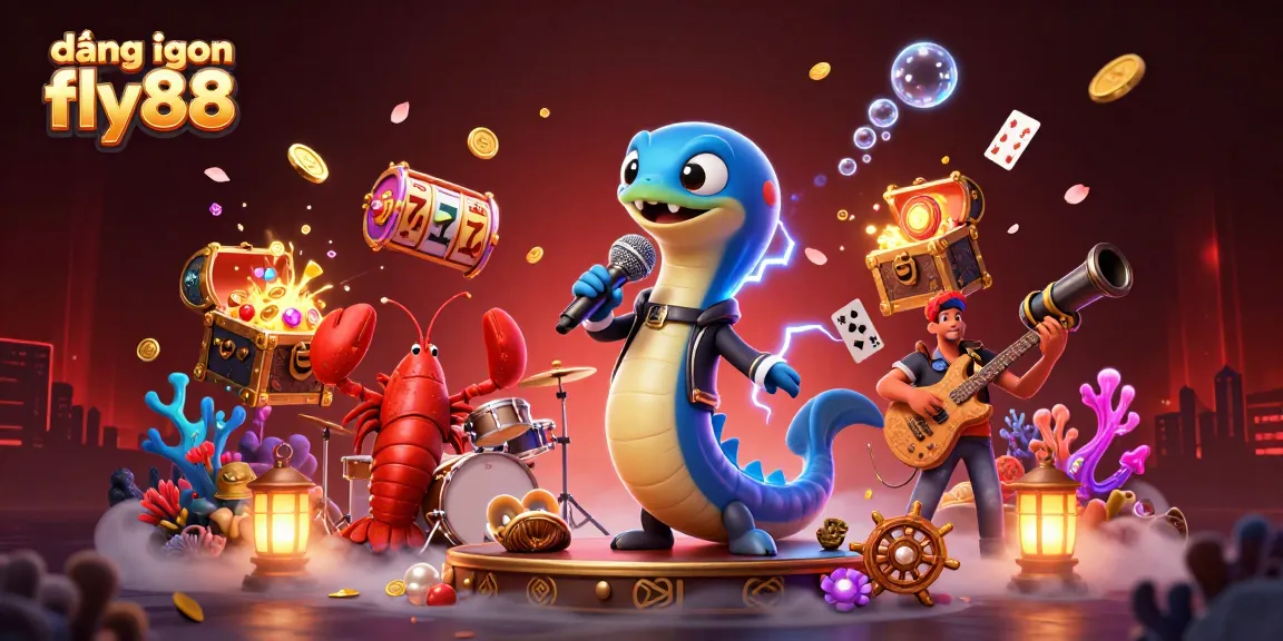 Experience the excitement of đăng nhập fly88 with vibrant casino-themed characters and elements in a captivating underwater scene.
