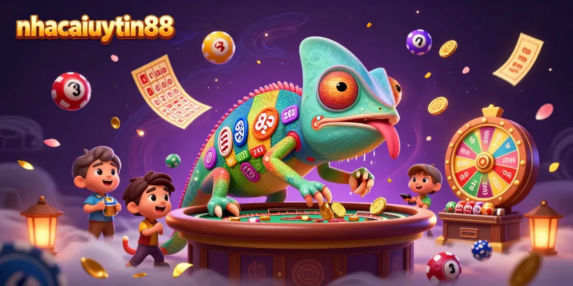 Engage with exciting games at nhacaiuytin88, featuring a vibrant casino scene with dynamic elements.