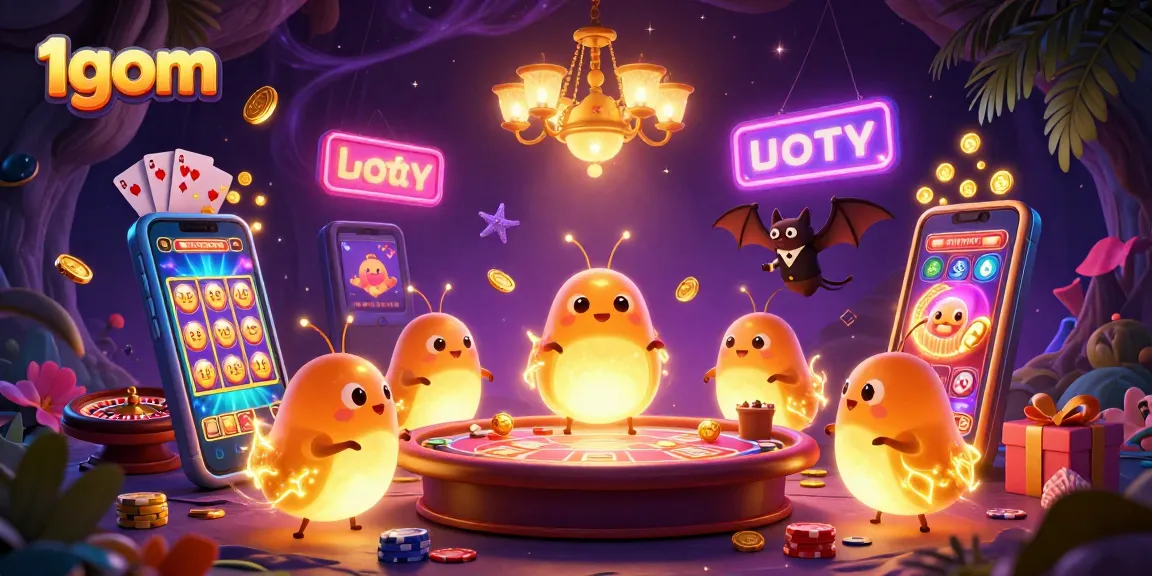 Experience exciting games at 1gom's vibrant cave casino with bioluminescent glowworms and unique gaming elements.