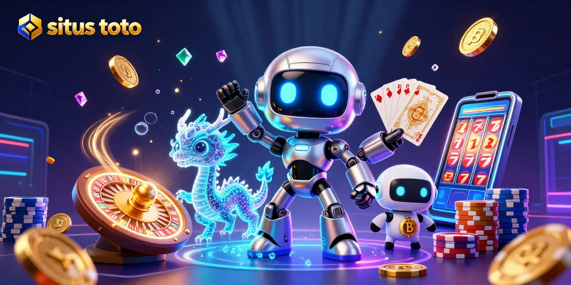 Experience thrilling wins at situs toto with a vibrant 3D casino scene featuring dynamic gaming elements.