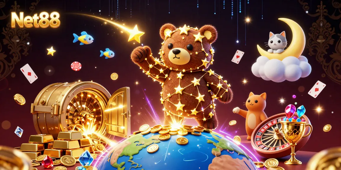 Engage with Net88's thrilling casino experience featuring dynamic gameplay, treasures, and illuminated riches.