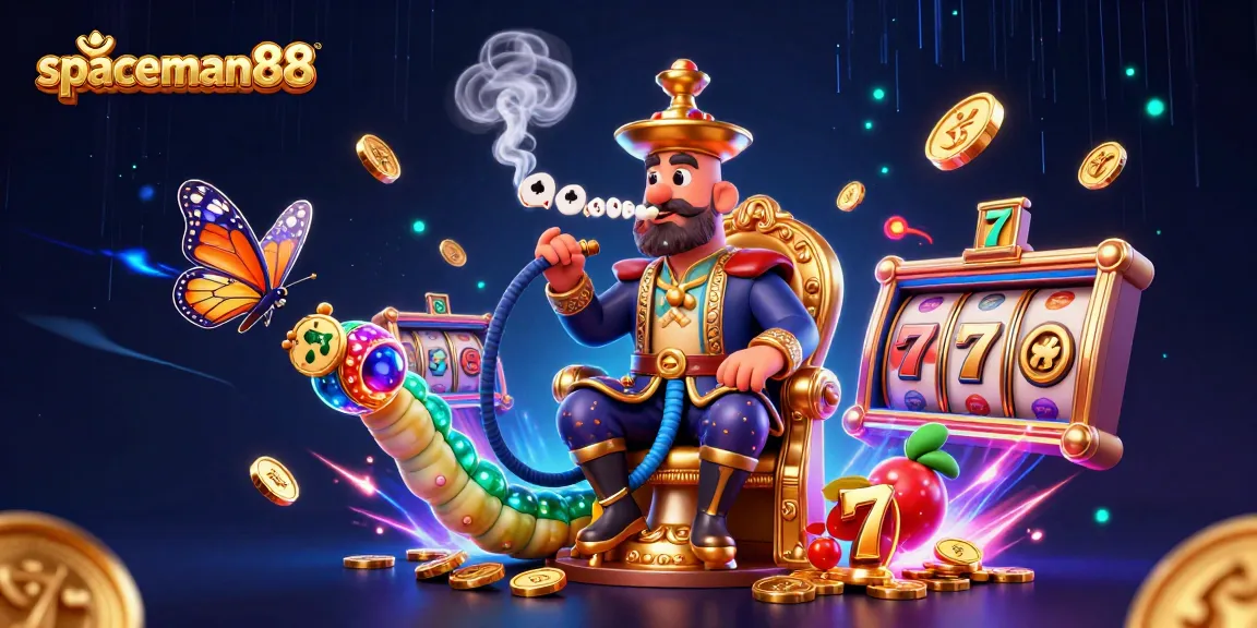 spaceman88 summons thrilling jackpot symbols in an imaginative casino scene blending fantasy and gaming.