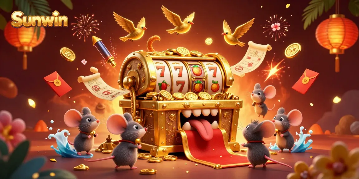 Engage with Sunwin's dynamic slots scene featuring intriguing treasures and vibrant gaming elements.