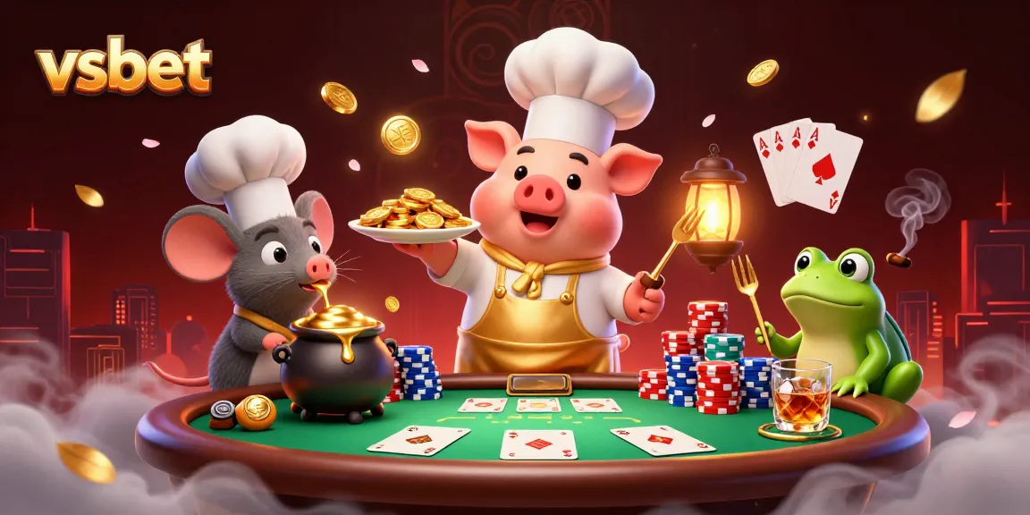 Experience thrilling wins at vsbet with 3D cartoon characters enjoying gambling dynamics.