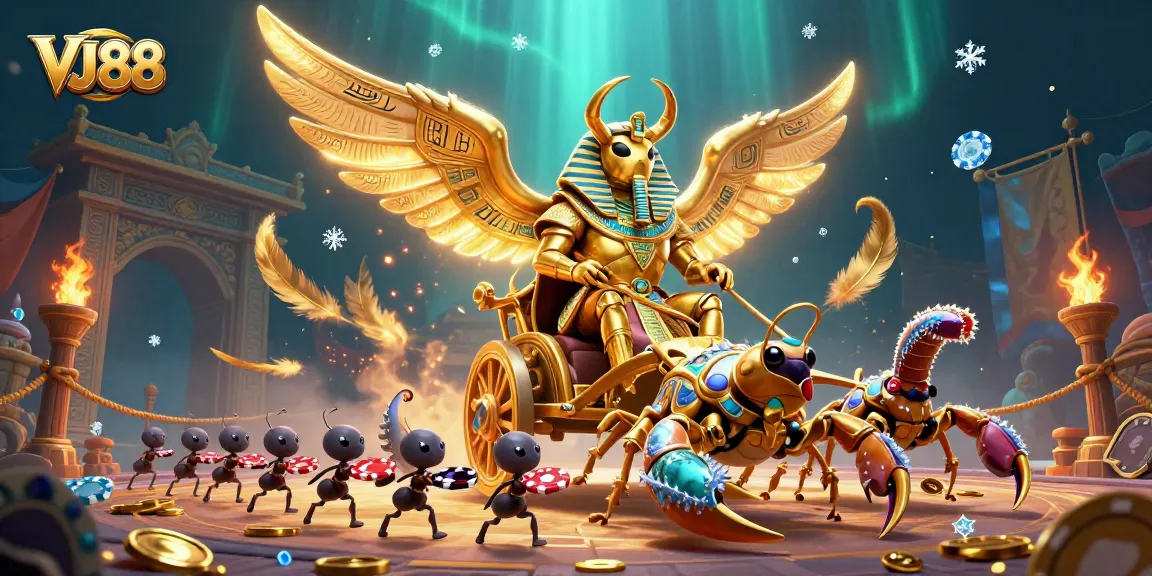 Score big with VJ88 in this enchanting 3D casino scene filled with action and adventure.